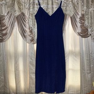 Forever 21 Navy blue split thigh dress